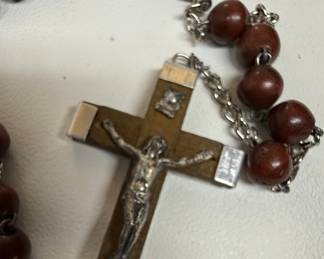Wooden Bead Rosary with Crucifix