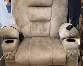 Tan Power Lift Recliner