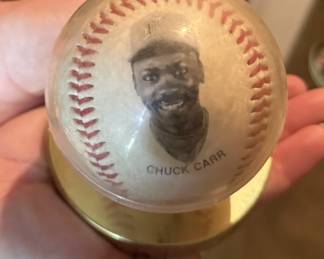 1994 Florida Marlins Chuck Carr Collectible Fotoball Baseball