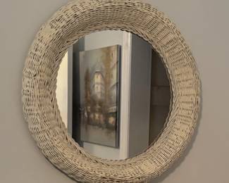 Uttermost Twisted Seagrass Round Mirror