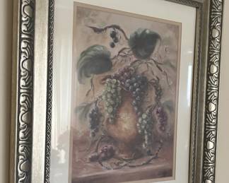 Framed Artwork of Vineyard Blessings by Lisa White