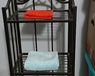 Silverwood Collins oil rubbed black iron towel stand
