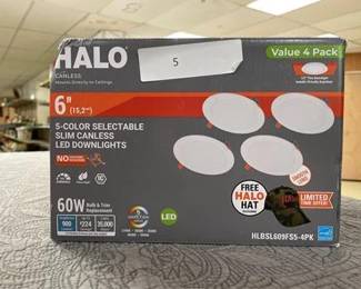 Halo HLB Lite Matte White 6 in. W LED Canless Recessed Downlight 12.6 W