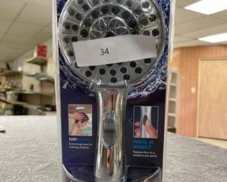 Waterpik EasyReach 6-Settings Chrome 4.5-in Round