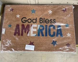 Door Mat God Bless America 20 x30