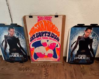 Vintage "The Standells" poster and Tomb Raider movie posters