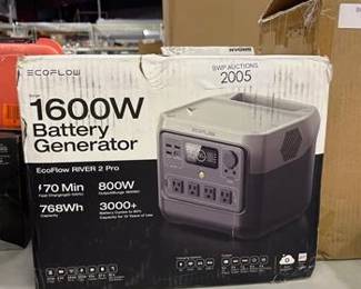 800W Output/1600W Peak Push-Button Start Battery Generator