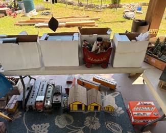 4 piece Christmas train, G scale train cars
