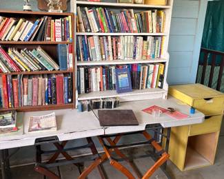 books, religion, physics and more.  luggage caddy