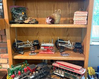 Cut away steam engine, empire steam engine, rail road ties, American Classics, train coins, Bose, toy electric motors