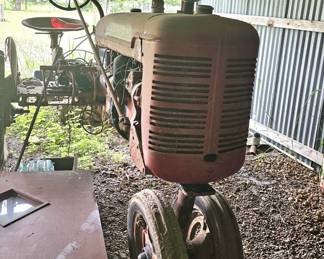 Close up.of the late 40's, early 5 International  Farmall tractor 
