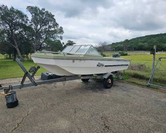 Trailer with boat