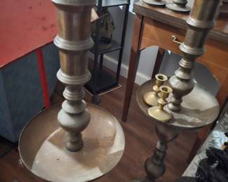 very tall Brass candle sticks 