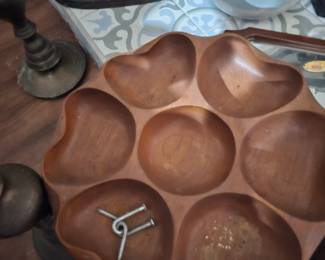 monkey wood serving piece