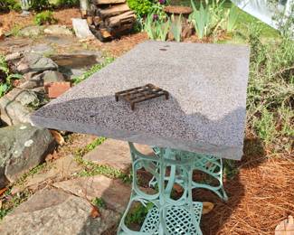 Sewing machine marble top table 