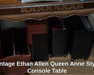 Vintage Ethan Allen Queen Anne Style Console Table