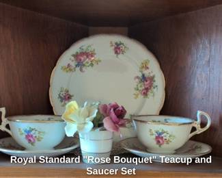 Royal Standard Rose Bouquet Teacup and Saucer Set