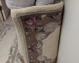 Floral Border Area Rug