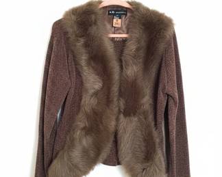 A.D. Originals Faux Fur Trimmed Cardigan