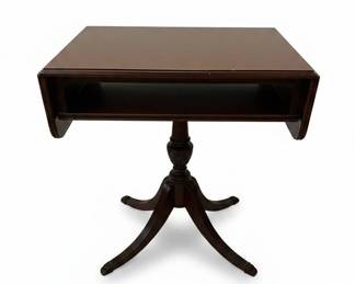 Duncan Phyfe Style Mahogany Flip Top Pedestal Table