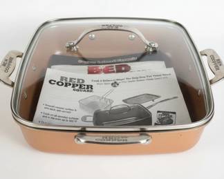 Red Copper Square Cookware