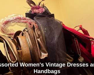 Assorted Womens Vintage Dresses and Handbags third image
