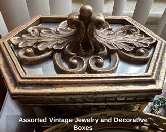 Assorted Vintage Jewelry and Decorative Boxes second image
