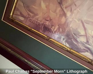 Paul Chabas September Morn Lithograph
