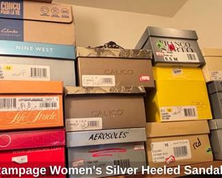 Rampage Womens Silver Heeled Sandals third image