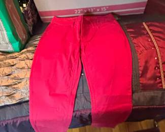 Talbots Womens Red Straight Leg Pants second image