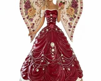Hamilton Collection Sparkling Country Rose Angel Figurine