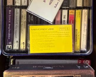 Assorted Cassette Tapes and Pearl Harbor VHS