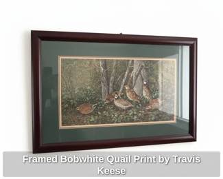 Framed Bobwhite Quail Print by Travis Keese