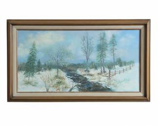 Winter Landscape Painting by Jorgen R. Osafl