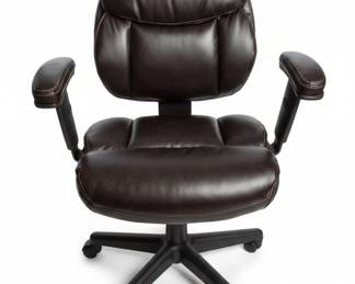 Brown Faux Leather Executive Office Chair