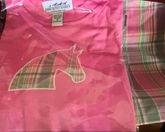 Pink Horse Graphic TShirt and Plaid Lounge Pants Set