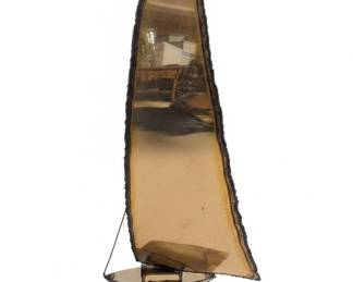 John DeMott or Mario Jason Style Brass Sailboat Sculpture on Onyx Base