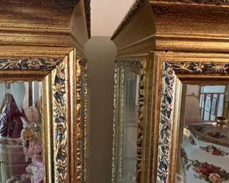 Pair of Vintage Ornate Gold Gilt Display Cabinets second image
