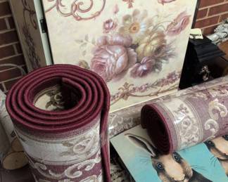 Decorative Fireplace Screen with Floral Motif