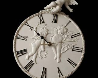 Cherub Motif Decorative Wall Clock second image