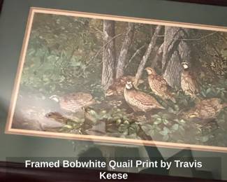 Framed Bobwhite Quail Print by Travis Keese second image