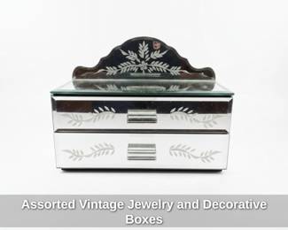 Assorted Vintage Jewelry and Decorative Boxes third image
