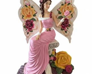 Hamilton Collection Sparkling Country Rose Angel Figurine sixth image