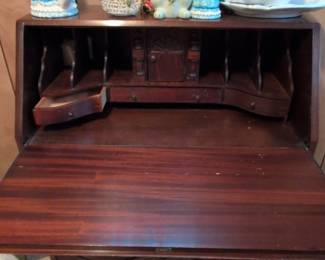 Antique Chippendale Style Mahogany Secretary Desk second image
