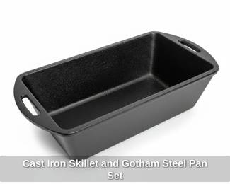 Cast Iron Skillet and Gotham Steel Pan Set second image
