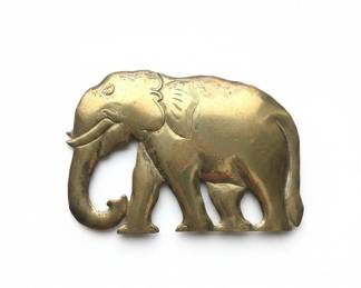 Vintage Brass Elephant Figurine