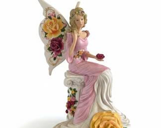 Hamilton Collection Sparkling Country Rose Angel Figurine third image