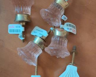 Vintage Glass and Ceramic Drawer Pulls or Knobs Set