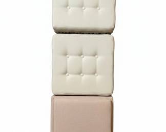 Tufted Upholstered Ottoman Set
