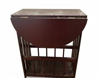 Winsome Wood Drop Leaf Side Table with Magazine Rack
